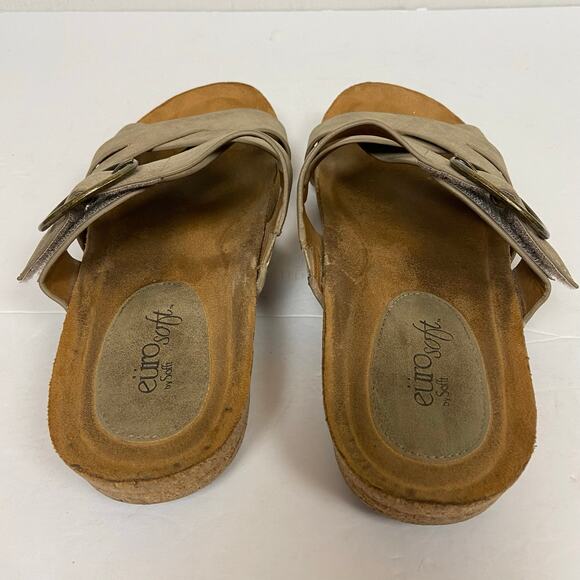 Eurosoft By Sofft Comfort Slide Sandals Shoes Gwenda Leather Euro Soft Size 9.5 - Picture 5 of 11
